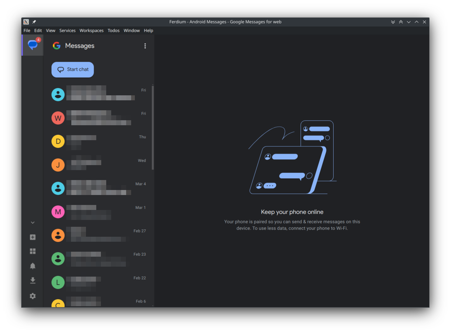 Ferdium 7 android messages blur2 cubiclenate s techpad