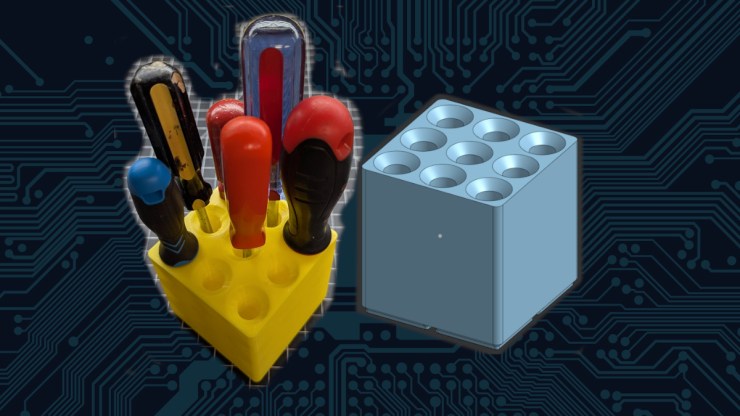 Gridfinity Large Screw Driver Rack